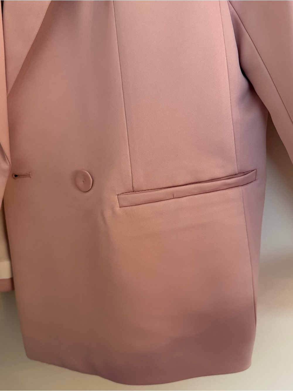 H&M - Women's Tailored Double-Breasted Blazer Jacket - Pink - Picture 3 of 9
